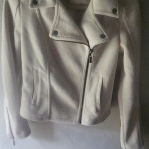 Marry M  double-breasteeCream Teddy Jacket